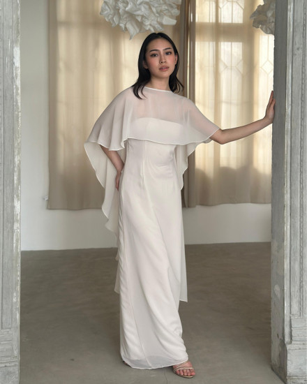 Maisy Dress In Porcelain